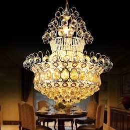 Modern Guld Empire Ljuskrona Enkel Kristall Hänglampa