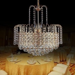 Lyxig Kristallkrona Modern Elegant Pendellampa