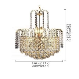 Lyxig Kristallkrona Modern Elegant Pendellampa