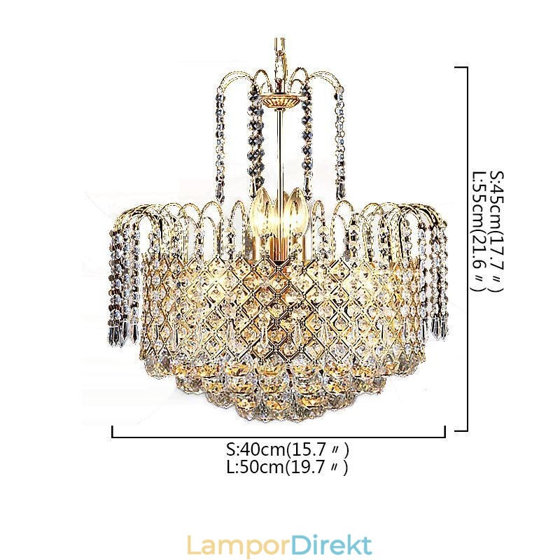Lyxig Kristallkrona Modern Elegant Pendellampa