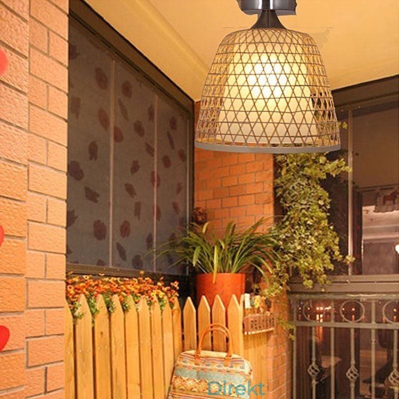 Bambu Semi Flush Mount Creative Round Taklampa Vestibulbelysning