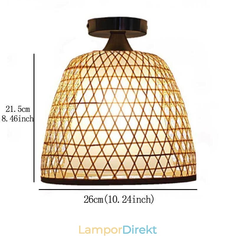 Bambu Semi Flush Mount Creative Round Taklampa Vestibulbelysning