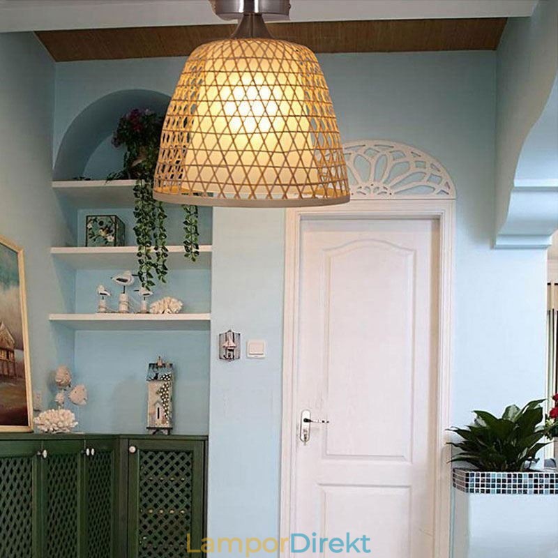 Bambu Semi Flush Mount Creative Round Taklampa Vestibulbelysning