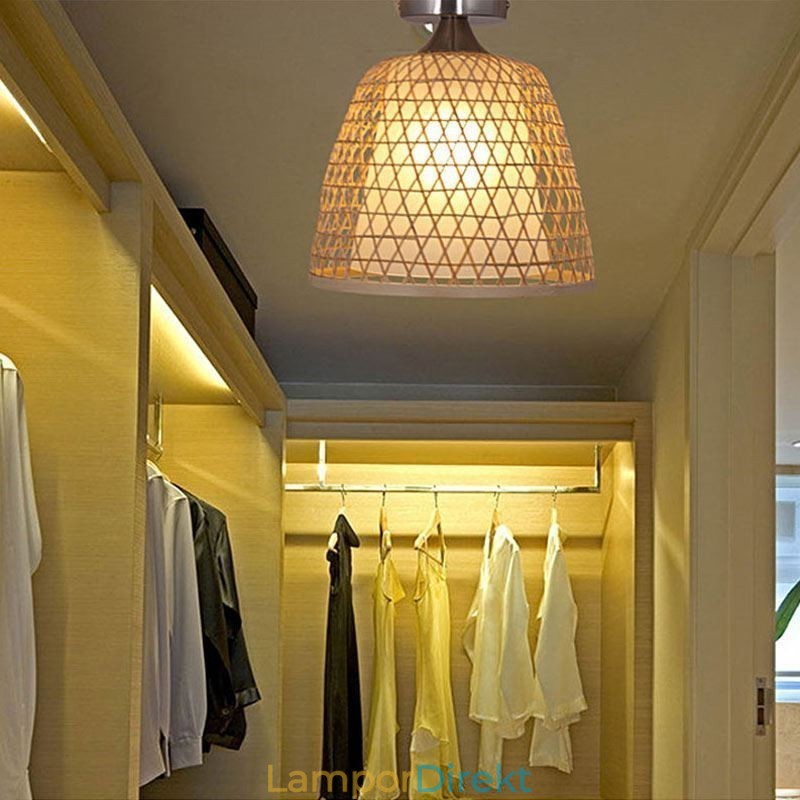 Bambu Semi Flush Mount Creative Round Taklampa Vestibulbelysning