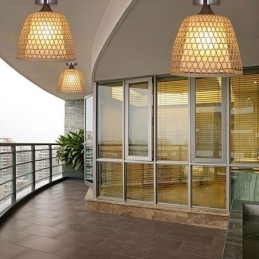 Bambu Semi Flush Mount Creative Round Taklampa Vestibulbelysning