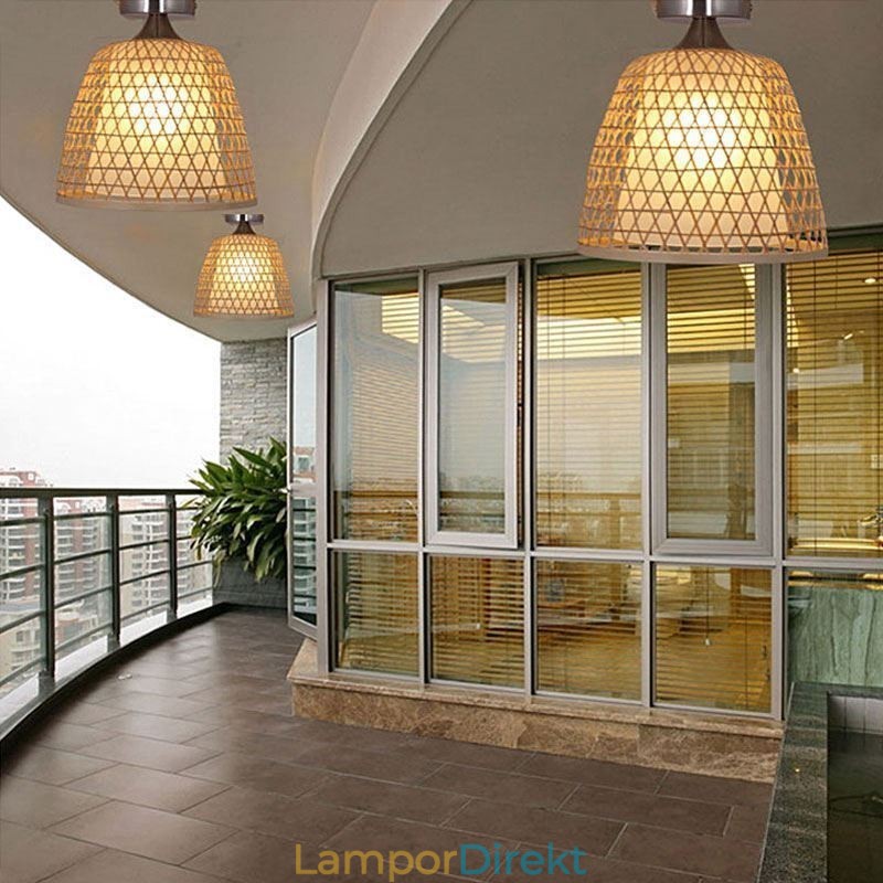 Bambu Semi Flush Mount Creative Round Taklampa Vestibulbelysning