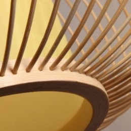 Unik Semi Flush Mount Creative Round Bamboo Ceiling Light Verandabelysning