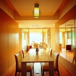Unik Semi Flush Mount Creative Round Bamboo Ceiling Light Verandabelysning