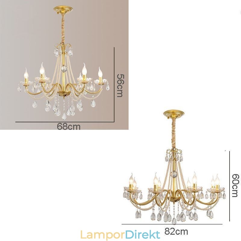 American Crystal Pendel Light Country Style Creative Iron Art Taklampa