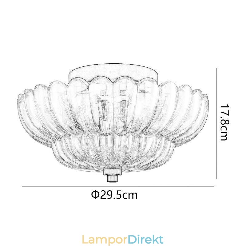 Modern Simple Flush Mount Lotus Base Taklampa