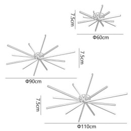 Flush Mount Modern Minimalist Fireworks Taklampa