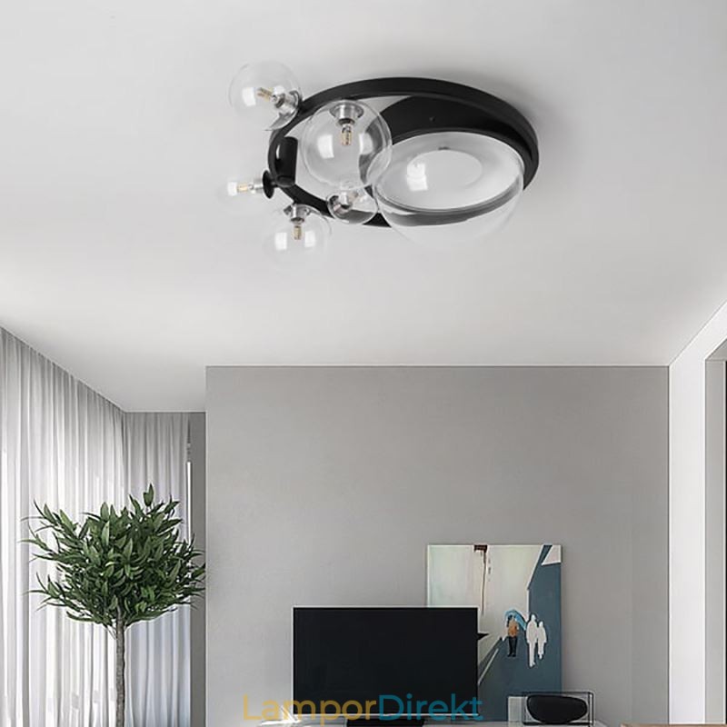 Flush Mount Modern Minimalistisk Dekorativ Taklampa I Glas