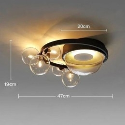 Flush Mount Modern Minimalistisk Dekorativ Taklampa I Glas