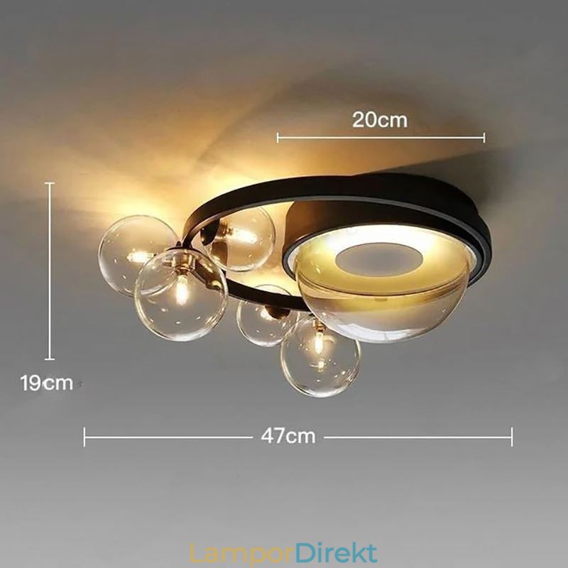 Flush Mount Modern Minimalistisk Dekorativ Taklampa I Glas