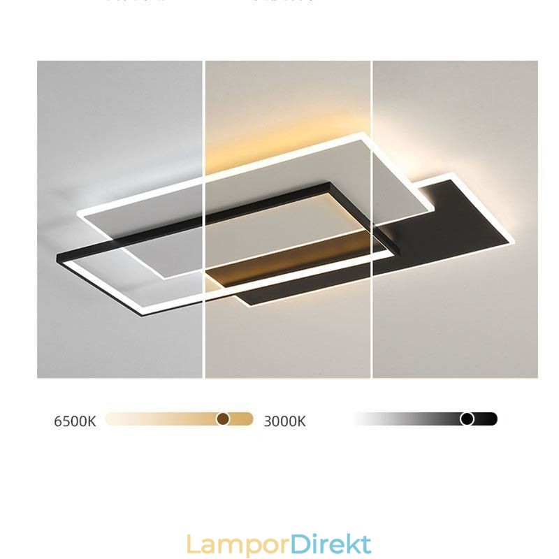 Infälld Minimalistisk Fyrkantig Taklampa I Akryl