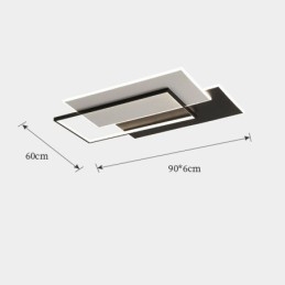 Infälld Minimalistisk Fyrkantig Taklampa I Akryl