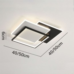 Infälld Minimalistisk Akryl Fyrkantig Taklampa 40 50Cm