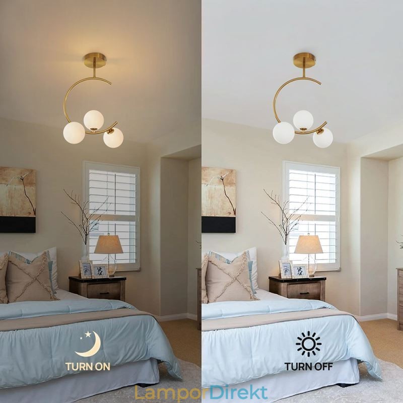 Modern Och Enkel Infälld Taklampa Med Tre Huvuden I Mjölkvit Glas G9 5W