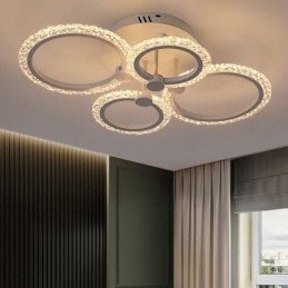 Flush Mount Modern Minimalistisk Circle Acrylic Flower Taklampa