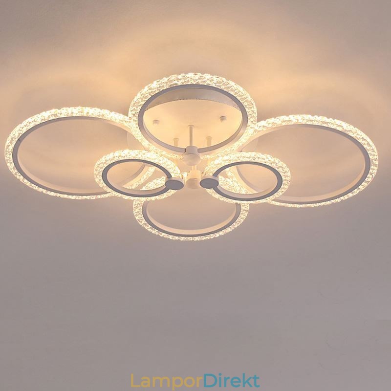 Flush Mount Modern Minimalistisk Circle Acrylic Flower Taklampa