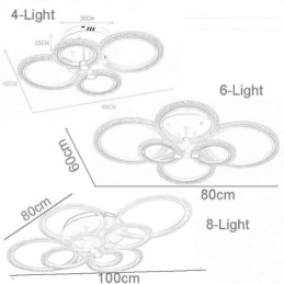 Flush Mount Modern Minimalistisk Circle Acrylic Flower Taklampa