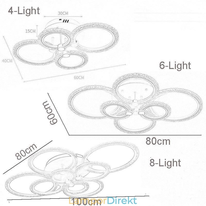 Flush Mount Modern Minimalistisk Circle Acrylic Flower Taklampa