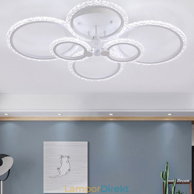Flush Mount Modern Minimalistisk Circle Acrylic Flower Taklampa