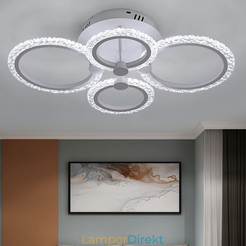 Flush Mount Modern Minimalistisk Circle Acrylic Flower Taklampa