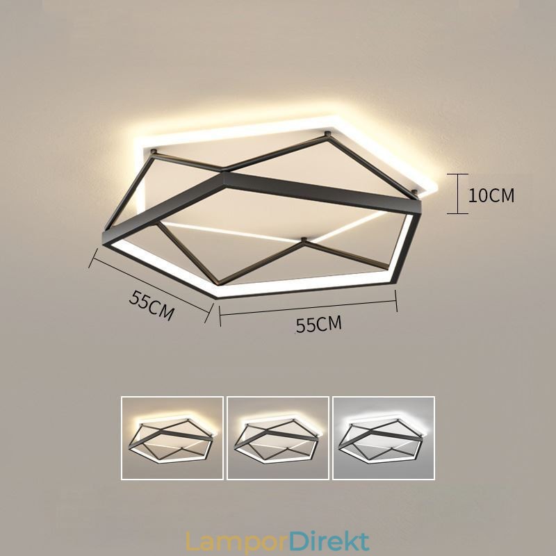 Flush Mount Hollow Tredimensionell Taklampa 55Cm