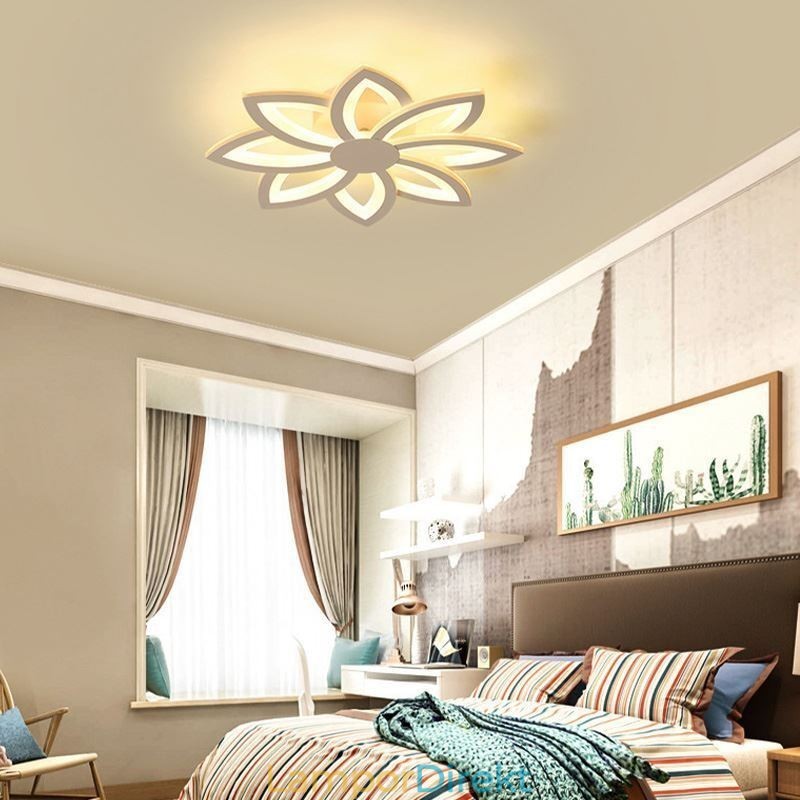 Flush Mount Iögonfallande Akrylblomma Taklampa 55Cm