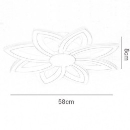 Flush Mount Iögonfallande Akrylblomma Taklampa 55Cm