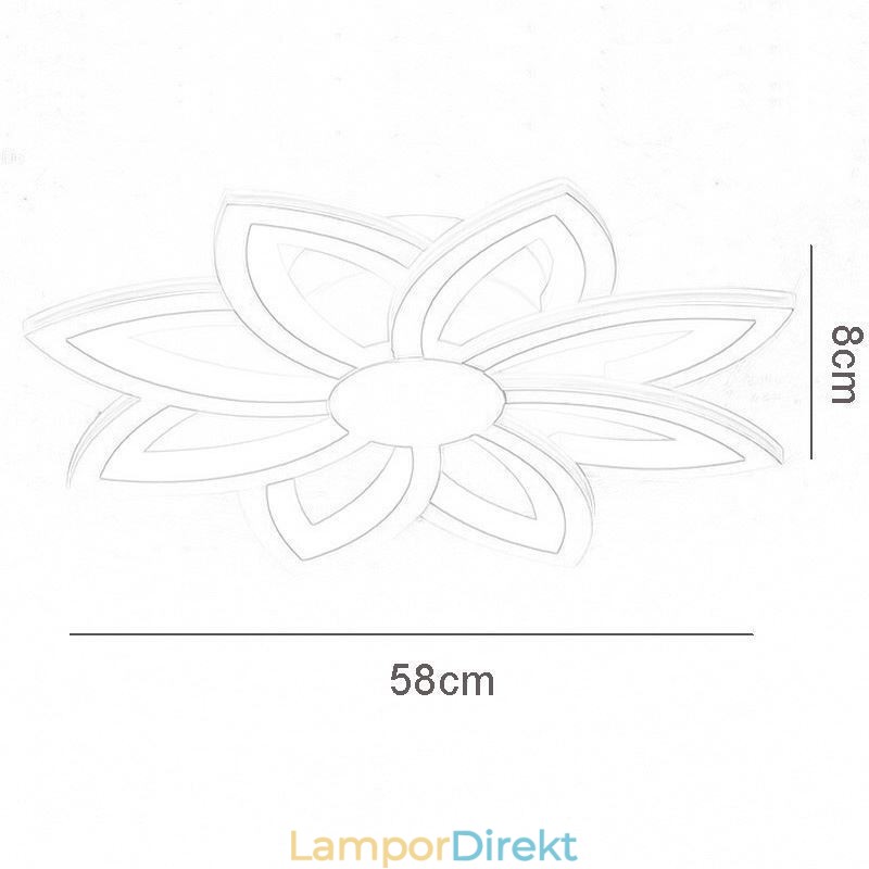 Flush Mount Iögonfallande Akrylblomma Taklampa 55Cm
