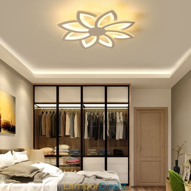 Flush Mount Iögonfallande Akrylblomma Taklampa 55Cm