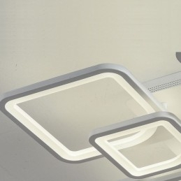 Flush Mount Vit Akryl Fyrkantig Taklampa 5 Lampor 8 Lampor