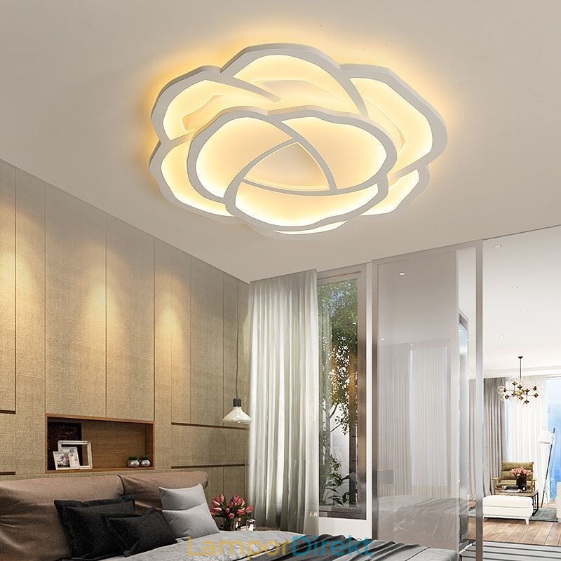 Flush Mount Modern Simple Rose Akryl Taklampa 52Cm