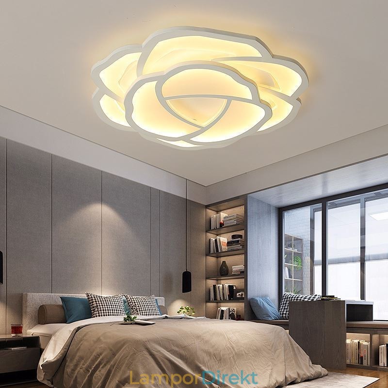 Flush Mount Modern Simple Rose Akryl Taklampa 52Cm