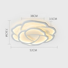 Flush Mount Modern Simple Rose Akryl Taklampa 52Cm