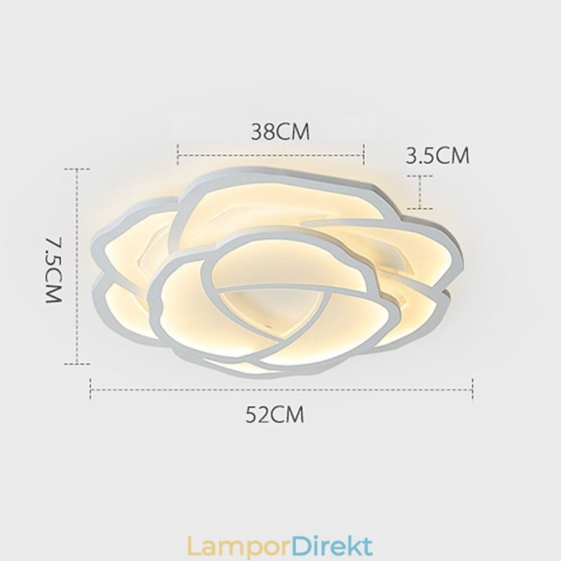 Flush Mount Modern Simple Rose Akryl Taklampa 52Cm