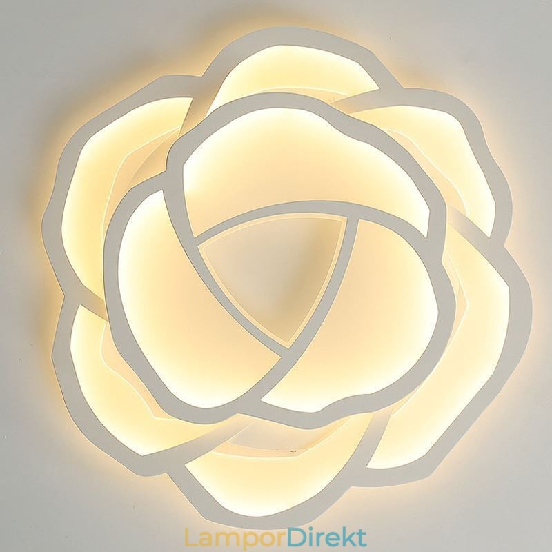 Flush Mount Modern Simple Rose Akryl Taklampa 52Cm