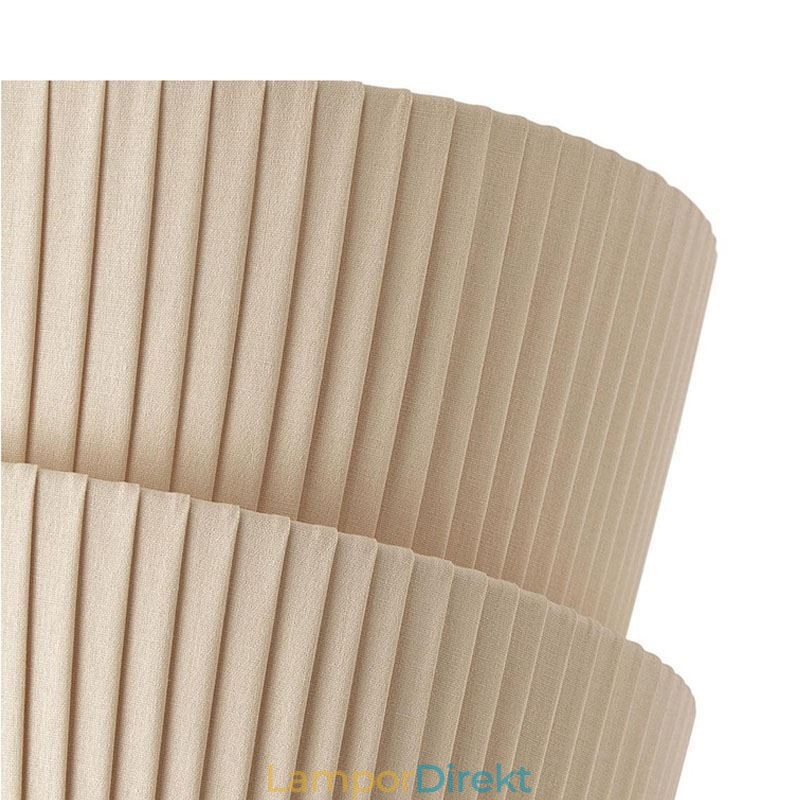 Wabi Sabi Flush Mount French Cream Style Double Layer Tyg Lampskärm Taklampa