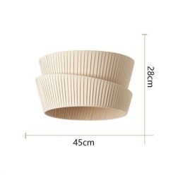 Wabi Sabi Flush Mount French Cream Style Double Layer Tyg Lampskärm Taklampa