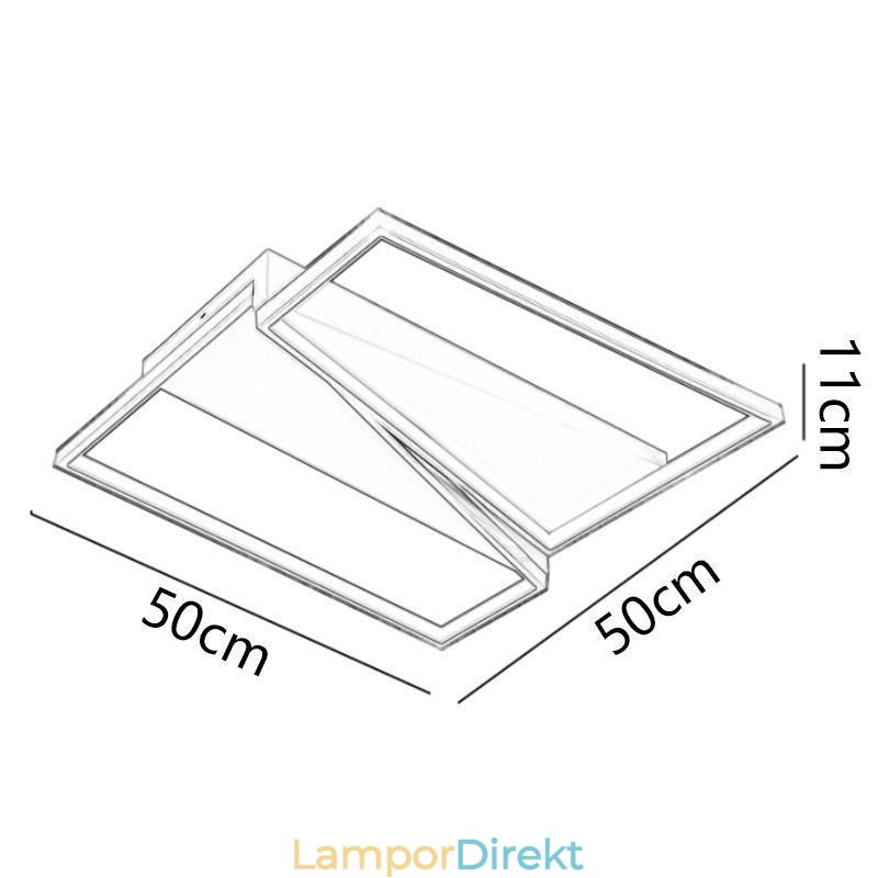 Flush Mount Minimalistisk Mosaic Trapezium Taklampa