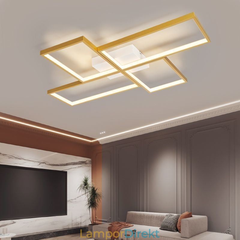 Flush Mount Mosaic Geometrisk Fyrkantig Taklampa
