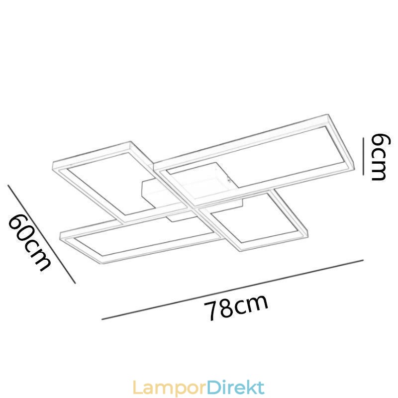 Flush Mount Mosaic Geometrisk Fyrkantig Taklampa