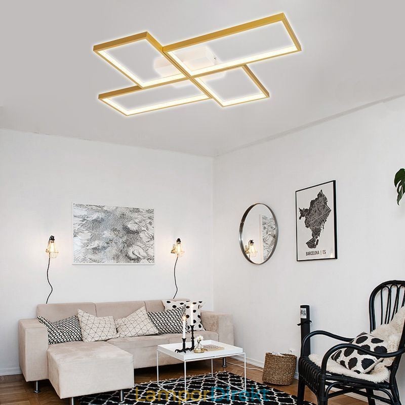 Flush Mount Mosaic Geometrisk Fyrkantig Taklampa