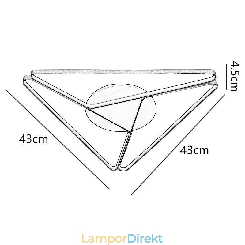 Infälld Minimalistisk Triangel Taklampa