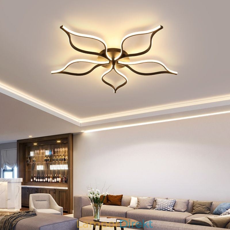 Flush Mount Minimalistisk Taklampa Med Fem Blad Blommor