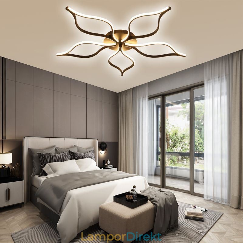 Flush Mount Minimalistisk Taklampa Med Fem Blad Blommor