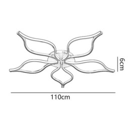 Flush Mount Minimalistisk Taklampa Med Fem Blad Blommor