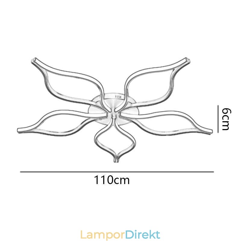 Flush Mount Minimalistisk Taklampa Med Fem Blad Blommor